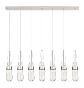 Downtown Urban Seven Light Linear Pendant in Polished Nickel (405|127-452-1P-PN-G452-4SDY)