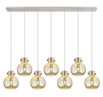 Newton Seven Light Linear Pendant in Polished Nickel (405|127-410-1PS-PN-G410-8ME)