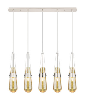 Downtown Urban Five Light Linear Pendant in Polished Nickel (405|125-452-1P-PN-G452-4ME)