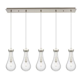 Downtown Urban Five Light Linear Pendant in Brushed Satin Nickel (405|125-451-1P-SN-G451-5SDY)