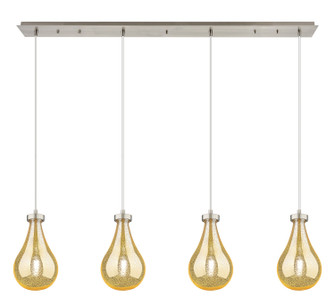 Downtown Urban Four Light Linear Pendant in Brushed Satin Nickel (405|124-451-1P-SN-G451-7ME)