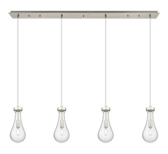 Downtown Urban Four Light Linear Pendant in Brushed Satin Nickel (405|124-451-1P-SN-G451-5SDY)