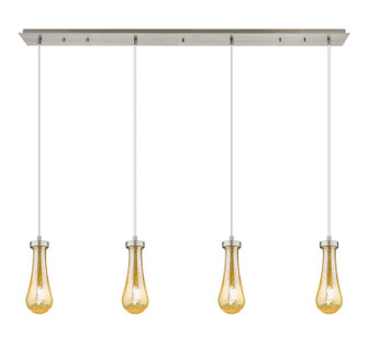 Downtown Urban Four Light Linear Pendant in Brushed Satin Nickel (405|124-451-1P-SN-G451-4ME)