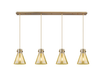 Downtown Urban Four Light Linear Pendant in Brushed Satin Nickel (405|124-410-1PS-SN-G411-8ME)