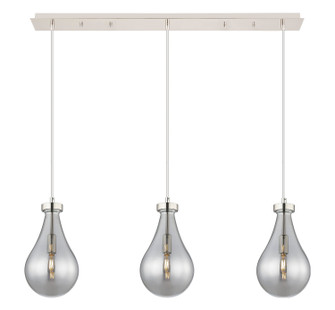 Downtown Urban Three Light Linear Pendant in Polished Nickel (405|123-451-1P-PN-G451-7SM)