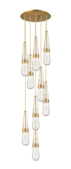 Downtown Urban Nine Light Pendant in Brushed Brass (405|119-452-1P-BB-G452-4SDY)