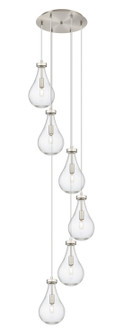 Downtown Urban Six Light Pendant in Brushed Satin Nickel (405|116-451-1P-SN-G451-7SDY)