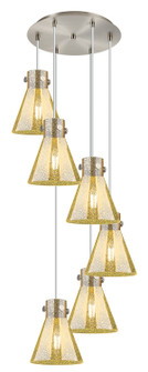 Downtown Urban Six Light Pendant in Brushed Satin Nickel (405|116-410-1PS-SN-G411-8ME)