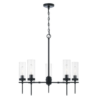 Riley Five Light Chandelier in Matte Black (65|AA1017MB)