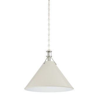 Painted No. 2 One Light Pendant in Polished Nickel/Off-White (70|MDS352L-PN/OW)