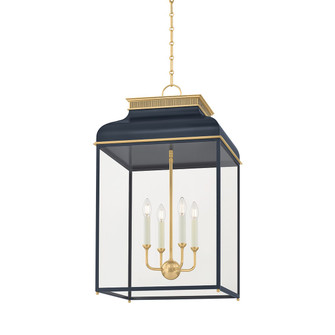 Houghton Four Light Lantern in Aged Brass/Distressed Bronze (70|MDS2401-AGB/DBL)