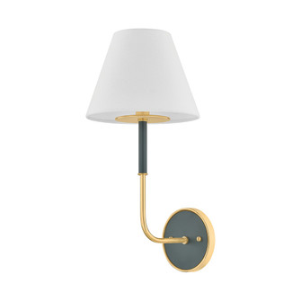 Wedgewood One Light Wall Sconce in Aged Brass/Soft Studio Green (70|MDS2200-AGB/SSG)