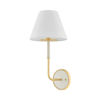 Wedgewood One Light Wall Sconce in Aged Brass/Off-White (70|MDS2200-AGB/OW)