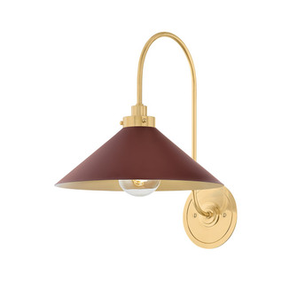 Clivedon One Light Wall Sconce in Aged Brass (70|MDS1400-AGB/CRN)
