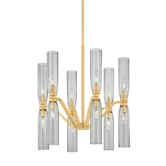 Harpswell 12 Light Chandelier in Aged Brass (70|6813-AGB)