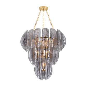 Anatase Ten Light Chandelier in Vintage Gold Leaf (68|518-36-VGL)