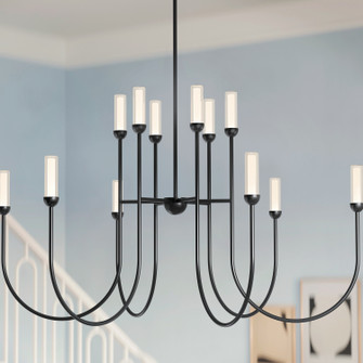 Moraine LED Chandelier in Black (12|52758BKLED)