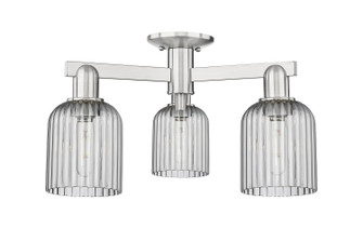 Arcadia Three Light Semi-Flush Mount in Brushed Satin Nickel (405|716-3F-SN-G559-5SM)
