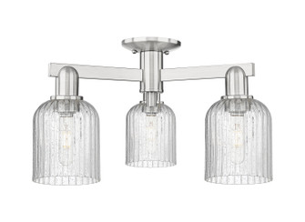 Arcadia Three Light Semi-Flush Mount in Brushed Satin Nickel (405|716-3F-SN-G559-5SDY)