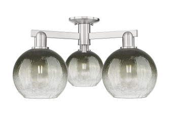 Arcadia Three Light Semi-Flush Mount in Brushed Satin Nickel (405|716-3F-SN-G483-8SL)