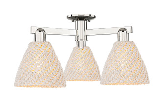 Arcadia Three Light Semi-Flush Mount in Polished Nickel (405|716-3F-PN-NBD-75-NAT)