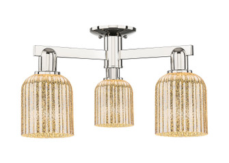 Arcadia Three Light Semi-Flush Mount in Polished Nickel (405|716-3F-PN-G559-5ME)