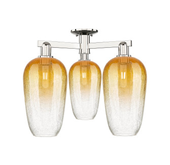 Arcadia Three Light Semi-Flush Mount in Polished Nickel (405|716-3F-PN-G484-7AM)