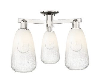 Arcadia Three Light Semi-Flush Mount in Polished Nickel (405|716-3F-PN-G480-6OP)
