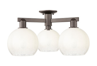 Arcadia Three Light Semi-Flush Mount in Oil Rubbed Bronze (405|716-3F-OB-G483-8OP)