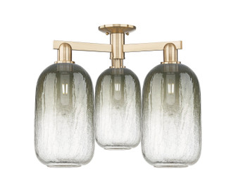 Arcadia Three Light Semi-Flush Mount in Champagne Bronze (405|716-3F-CB-G482-7SL)
