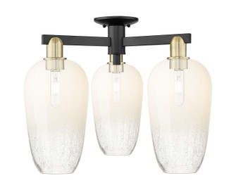 Arcadia Three Light Semi-Flush Mount in Black Antique Brass (405|716-3F-BAB-G484-7OP)