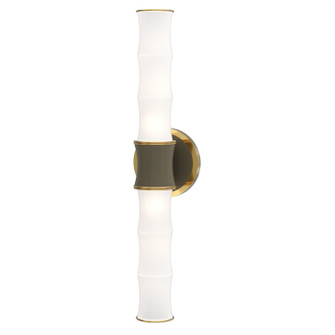 Kane Two Light Wall Sconce in Smokey Taupe w/Modern Brass (165|ST83)