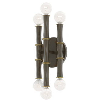 Kane Six Light Wall Sconce in Smokey Taupe w/Modern Brass (165|ST75)