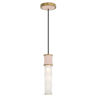 Kane One Light Pendant in Rose Water w/Modern Brass (165|RW85)