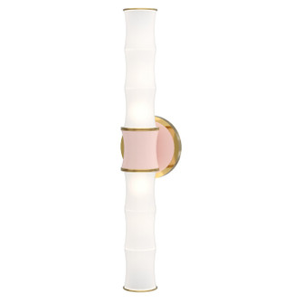 Kane Two Light Wall Sconce in Rose Water w/Modern Brass (165|RW83)