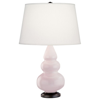 Small Triple Gourd One Light Accent Lamp in Rose Water Glazed Ceramic w/Deep Patina Bronze (165|RW31X)