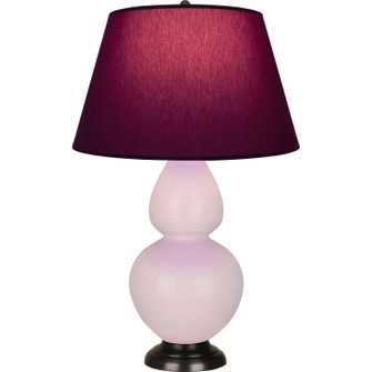 Double Gourd One Light Table Lamp in Rose Water Glazed Ceramic w/Deep Patina Bronze (165|RW21P)