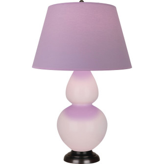 Double Gourd One Light Table Lamp in Rose Water Glazed Ceramic w/Deep Patina Bronze (165|RW21L)