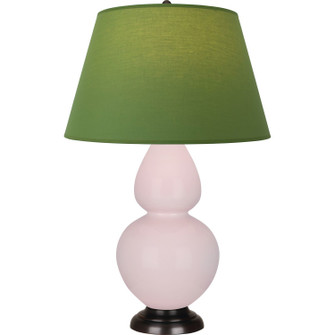 Double Gourd One Light Table Lamp in Rose Water Glazed Ceramic w/Deep Patina Bronze (165|RW21G)