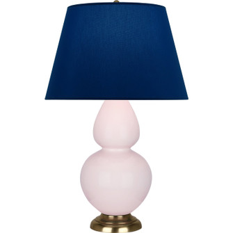 Double Gourd One Light Table Lamp in Rose Water Glazed Ceramic w/Antique Natural Brass (165|RW20N)