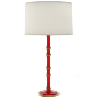 Kane One Light Table Lamp in Ruby Red w/Modern Brass (165|RR71)