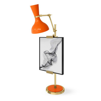 Clare One Light Table Easel in Modern Brass w/Pumpkin Painted (165|PM14PM)