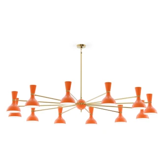 Clare 12 Light Chandelier in Modern Brass w/Pumpkin Painted (165|PM12PM)
