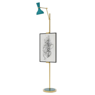 Clare One Light Floor Easel in Modern Brass w/Peacock Painted (165|PC16PC)