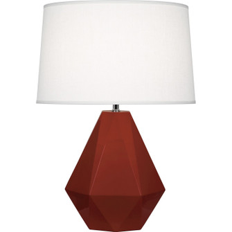 Delta One Light Table Lamp in Oxblood Glazed Ceramic w/Polished Nickel (165|OX930)
