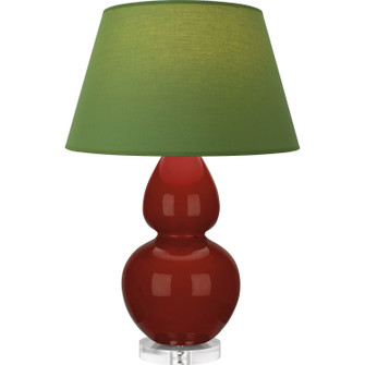 Double Gourd One Light Table Lamp in Oxblood Glazed Ceramic w/Lucite (165|OX23G)