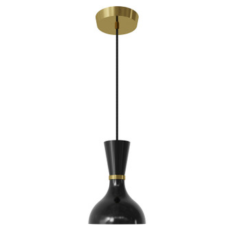 Clare One Light Pendant in Modern Brass w/Obsidian Painted (165|OS01OS)