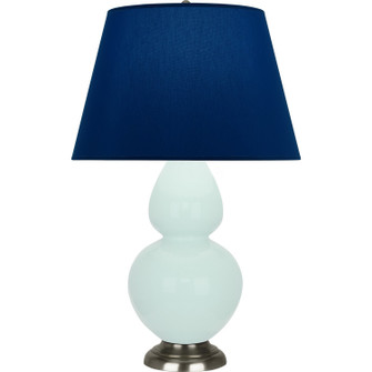 Double Gourd One Light Table Lamp in Mint Glazed Ceramic w/Antique Silver (165|MN22N)