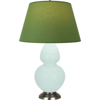 Double Gourd One Light Table Lamp in Mint Glazed Ceramic w/Antique Silver (165|MN22G)