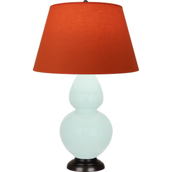 Double Gourd One Light Table Lamp in Mint Glazed Ceramic w/Deep Patina Bronze (165|MN21T)
